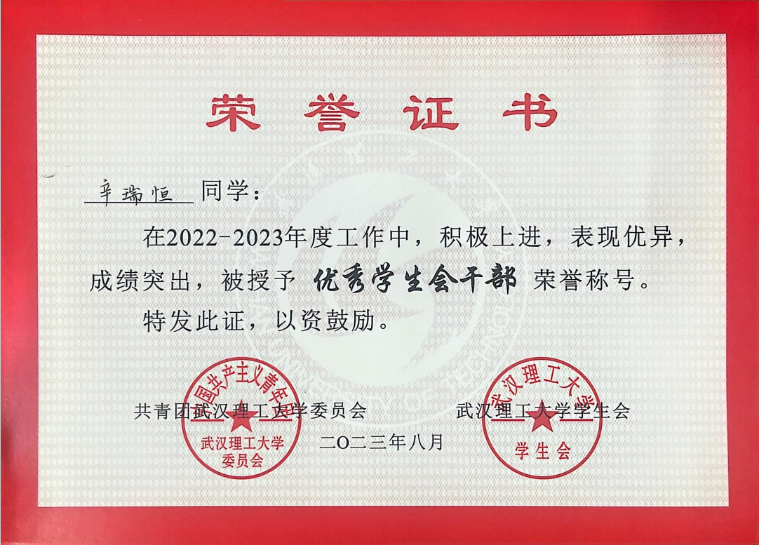 优秀学生会干部