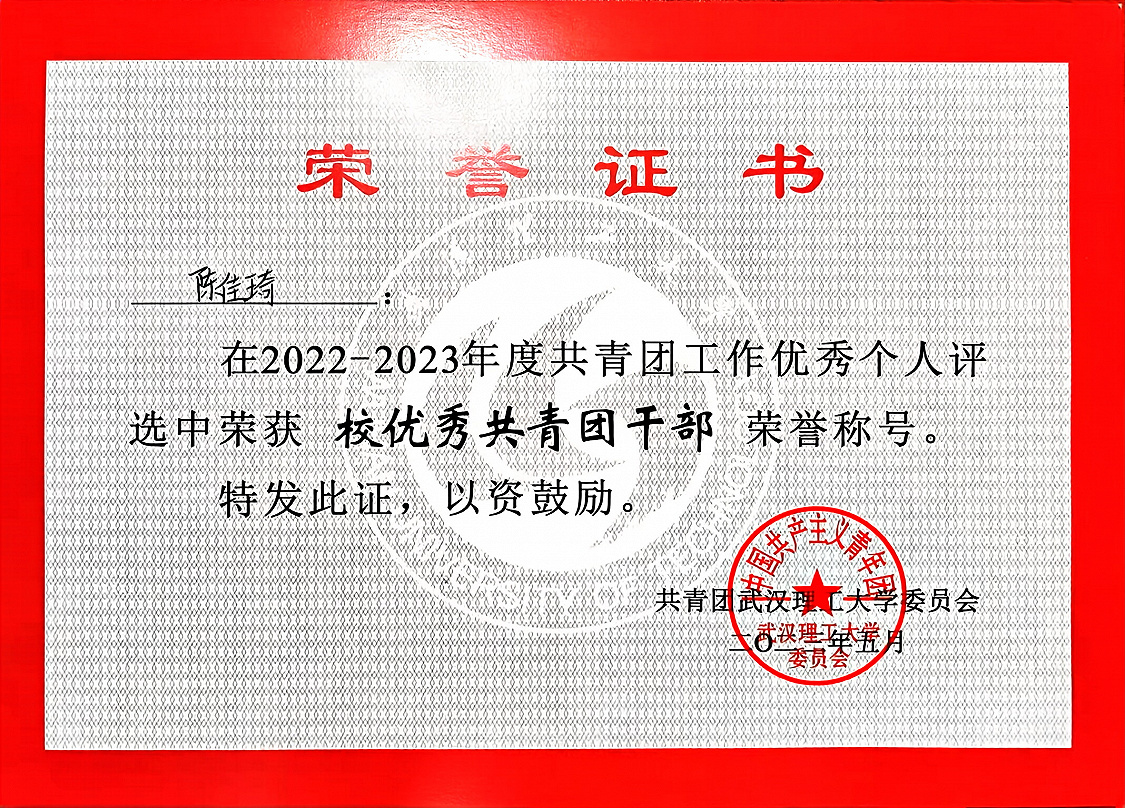 2022-2023学年校优秀共青团干部