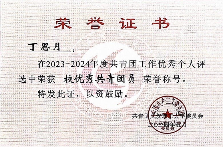 校优秀共青团员